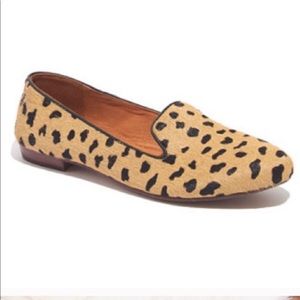 Madewell calf hair leather leopard print loafer